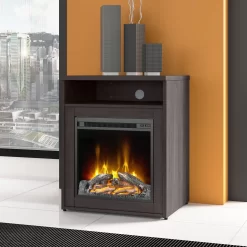 Bush Business Furniture Studio C 24W Electric Fireplace With Shelf In Storm Gray - Bush Business Furniture SCS124SGFRK 9 Bush Business Furniture Studio C 24W Electric Fireplace With Shelf In Storm Gray - Bush Business Furniture SCS124SGFRK -Home Haven Deals scs124sgfr 02