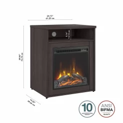 Bush Business Furniture Studio C 24W Electric Fireplace With Shelf In Storm Gray - Bush Business Furniture SCS124SGFRK 13 Bush Business Furniture Studio C 24W Electric Fireplace With Shelf In Storm Gray - Bush Business Furniture SCS124SGFRK -Home Haven Deals scs124sgfr 17