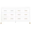 Traditions Stella 6-Drawer Double Dresser - Essentials For Living 6136.WHT/BBRS