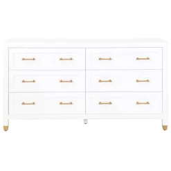 Traditions Stella 6-Drawer Double Dresser - Essentials For Living 6136.WHT/BBRS