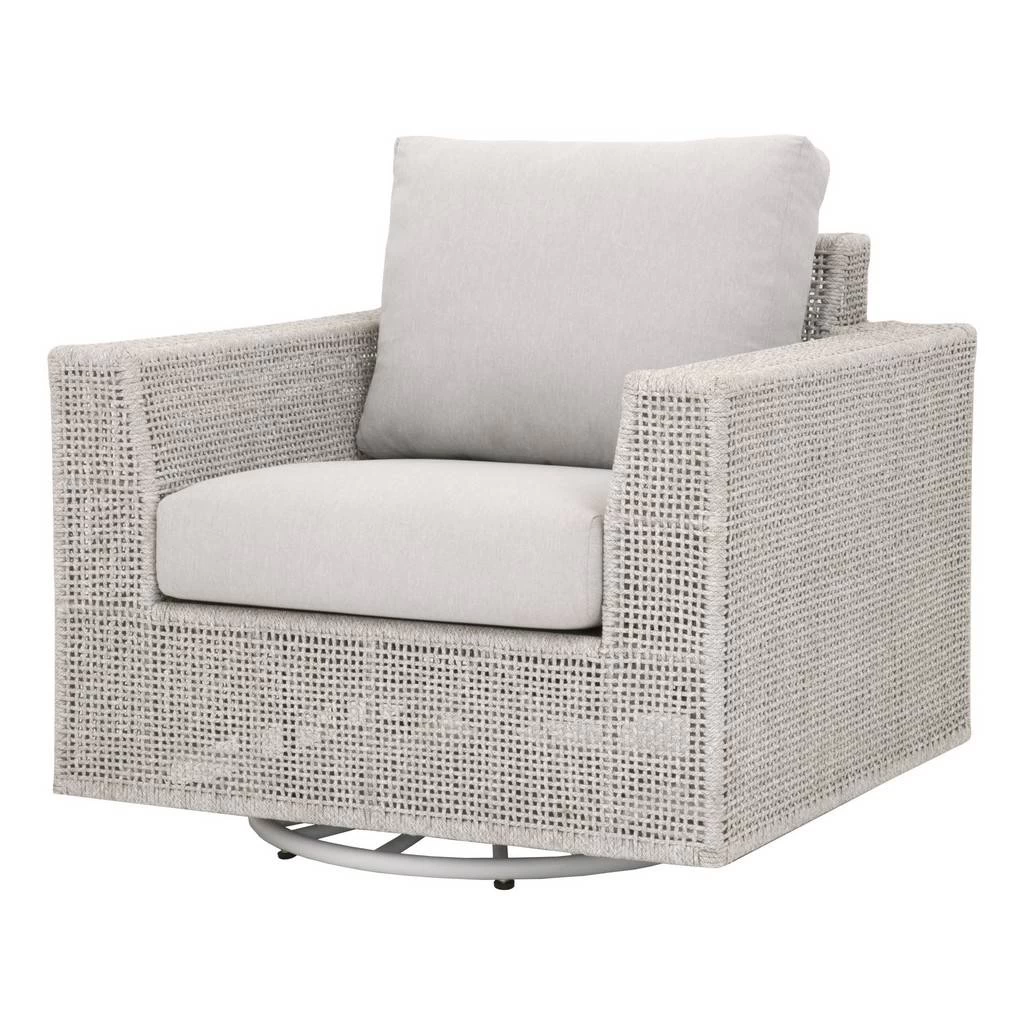 Woven Tropez Outdoor Swivel Rocker Sofa Chair - Essentials For Living 6843-1SRCK.WTA/PUM 2 Woven Tropez Outdoor Swivel Rocker Sofa Chair - Essentials For Living 6843-1SRCK.WTA/PUM - Image 2