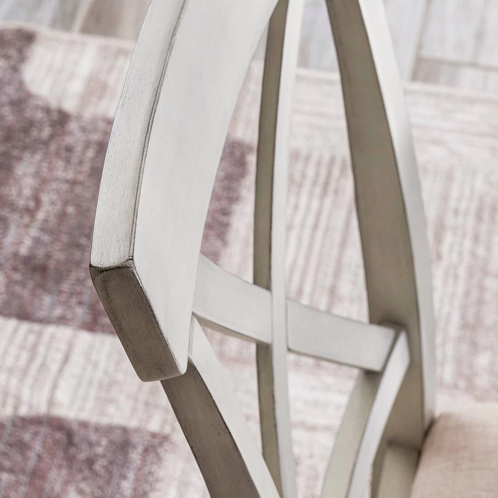 Lafayette White Wood Wood Upholstered Dining Chair (Set Of 2) - Vifah V839 5 Lafayette White Wood Wood Upholstered Dining Chair (Set Of 2) - Vifah V839 - Image 5