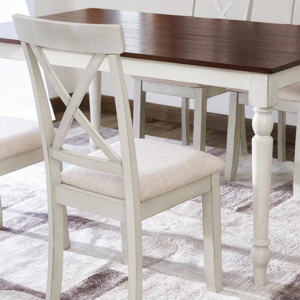 Lafayette White Wood Wood Upholstered Dining Chair (Set Of 2) - Vifah V839 7 Lafayette White Wood Wood Upholstered Dining Chair (Set Of 2) - Vifah V839 - Image 7