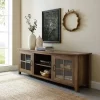 70" Farmhouse Wood TV Stand In Rustic Oak - Walker Edison W70CSGDRO