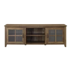 70" Farmhouse Wood TV Stand In Rustic Oak - Walker Edison W70CSGDRO -Home Haven Deals w70csgdro 4