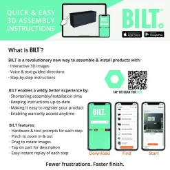 Scottsdale 6 Drawer Double Dresser In Black Wood Grain - Tvilum 7029661 -Home Haven Deals whatisbilt 8x8 tvilum v2 2