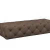 JASPER BENCH IN BROWN FABRIC - Shatana Home Z-JASPER-BENCH BROWN