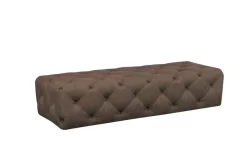 JASPER BENCH IN BROWN FABRIC - Shatana Home Z-JASPER-BENCH BROWN